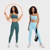 L369 SPR Stripped gerippte asymmetrische Yoga-Tops Ein-Straße BH BH Abnehmbare Pokale Sport Bras Mode Unterwäsche Frauen Tanktop