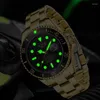 Armbandsur Lige Casual Sport Chronograph Men's Watches rostfritt stål Band armbandsur Big Dial Quartz Clock för Mens Box