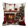 Pillow 1pcs Christmas Decorations Cover Pillowcase Sofa S For 2023 Year Car Home Decor Navidad Xmas Gift 45x45cm