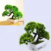 Dekorativa blommor konstgjorda bonsai plastverk krukta ornament simulering falsk välkomst tallblomkruka för fest hemmakontorsdekor