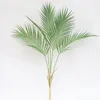 زهور زخرفية 90 سم كبيرة شجرة النخيل Arificial Tropical Tall Plants فرع أوراق مزيفة الأوراق البلاستيكية الخضراء لمتجر الحديقة المنزلية