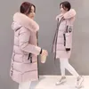 Trench femme manteaux surdimensionnés veste d'hiver à capuche coton rembourré super chaleur manteau Parka mince grand col de fourrure mode épaissi