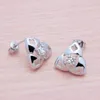 Stud Earrings OL Style Women's 925 Sterling Silver Zircon Geometric Push Closed Charm Jewelry Christmas Gifts