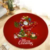 Carpets Christmas Children Room's Round Rugs Flannel Living Room Bedroom Kids Crawl Floor Mat Modern Home Decorative Absorbent Carpet