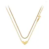 Pendant Necklaces 2023 Simple Fashion Necklace Retro Gold Plated Alloy Fancy Long Tassel Chain For Women