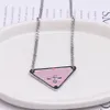 gold silver Triangle pendants necklace female stainless steel couple gold chain pendant jewelry on the neck gift for girlfriend accessories