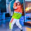 Scene Wear Kids Hip-Hop Costume Suit Boys Street Dance Clothes Girls Lose Sweater White Pants Hiphop Performance Outfit BL4988