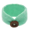 ribbon yarn Baby and children's headband knitting wool belt button hair accessories