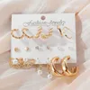 Creolen KISSWIFE Gold Farbe Trendy Frauen Set Metall Perle Schmetterling Blume Charm Schmuck Weihnachtsgeschenke 2023