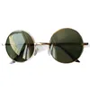 Sonnenbrille Steampunk Round Männer polarisierte Metallverpackung Vintage Marke Shades Spiegel ohne Hülle hochwertige Y8132SungglasSessunglasses