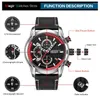 Montres-bracelets MEGIR Montres chronographes pour hommes Montre à quartz de luxe Homme Sports militaires Montre-bracelet étanche Relogios Masculino Horloge Bleu