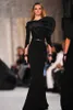 Zuhair Murad Abendkleid, schwarze Spitze, geducktes Fischschwanz-langes Kleid