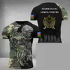 T-shirts masculins T-shirts pour hommes Azerbaïdjanais Hommes Vétérans drapeau des vétérans 3D TEE IMPRIMÉ STREE