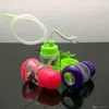 Coloured plastic mini water pipe Glass Bongs Glass Smoking Pipe