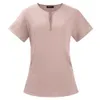 Eithexu Set da due pezzi da donna Pantaloni e top Collo speciale di alta qualità con cerniera Infermiera Scrub medico Abbigliamento da salone uniforme