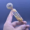 Pipes en verre en verre en spirale Glycerine Glycérine Coil épais Pyrex Fumer Pipe DAB RIGIN