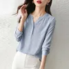 Blouses femininas mulheres primavera estilo outono tops lady casual manga longa deco