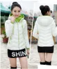 女性のトレンチコート女性の短い白い2023綿パッドジャケット韓国スタイルスリムなスリムなオールマッチステッチフード付きアウトウェアY564