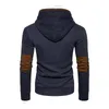 Herren-Kapuzenpullover The Fashion Leisure Bump Color Package Einreihige Kapuzen-Fleecejacke mit Knopfleiste