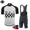 Set da corsa Maglia da ciclismo Set 2023 Uomo Abbigliamento manica corta Abbigliamento da bicicletta Pantaloncini con bretelle Gel Pad 9D Mtb Ciclismo DOWNORUP