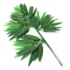 Fleurs décoratives 40 cm feuilles de bambou artificielles simulation plante en soie fausses branches vertes réalistes maison jardin aménagement paysager modèle bureau