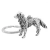 Keychains Vintage 3D Golden Retriever Dog Key Chains Cute Pet Couple Bag Car Keyring Jewelry For Men Girls Gift Accessories