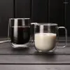 Weingläser 250 ml/350 ml hitzebeständige doppelwandige Glastasse Bier Kaffeetassen mit Griff Becher Teetassen transparentes Trinkgeschirr