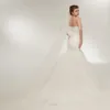 Suknia ślubna syreny seksowna stanik retro plisowana sukienka ENS635