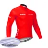 Racing Jackets Winter Heren Cycling Thermal Fleece Jersey Bicycle met lange mouwen shirt Ropa Ciclismo MTB Bike Tops Maillot Sportsuniform