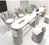 Nordic Dali Dresser Makeup Table Salong Equipment Furniturenail Marble Manicure Table and Chair Salon Single Double Manicure Table