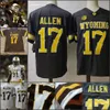 Jerseys de futebol Customing Wyoming Jersey de futebol NCAA College Josh Allen Andrew Peasley Titus Swen Joshua Cobbs Gibbs Godbout Joey Braasch Branco Amarelo