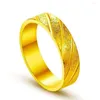 Anneaux de mariage Style Simple Womens Mens Ring Yellow Gold rempli Band Classic Band Gift Taille 6 7 8