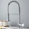 brushed brass kitchen faucet