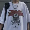 メンズTシャツメンシャツ2023ダークストリートウェアTシャツ邪悪なアイプリントハラジュクサマーショートスリーブTシャツコットントップスティー