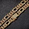 Custom Gold Plated Cz Diamond Decorated Cuban Link Hip Hop Man Necklaces Cuban Chain