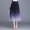 Skirts 2023 Long Maxi Midi Tulle Women Boho Big Swing Skirt Gradient Mesh Beach Ropa Mujer Dance Holiday Jupe Faldas Saia