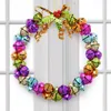 Christmas Decorations Bell Wreath Hanging Ornaments Garland Tree Pendant Jingle Door Ornament Party Supplies