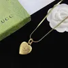 2023 New Luxury High Quality Fashion Jewelry for Heart Shaped Double Necklace Popular Design Brass Distressed Sweater Chain Girl