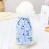 Ropa para perros, ropa fina de verano y otoño, botón trasero de dibujos animados para gatos pequeños y medianos, camisa, chaleco de Chihuahua Pomerania de peluche