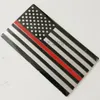 Thin Blue Line Flag Car Sticker Cars Decoration American Flags Sticker Wall Window Decor USA Banners Stickers Aluminium Alloy Decal TH0785