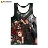 Мужские майки Tops 2023 Fashion Final Fantasy 3D Print Men Summer Ves