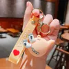 Keychain Figures 3D Letter Doll Cartoon Bag Decorations Key Ring Anime Around Figures Cute Children's Enlightenment