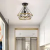 Lámparas colgantes Lámpara de luces de techo de diamante Luminaria de lujo Sala de estar Hierro nórdico Decoración moderna Salón Dormitorio Pasillos
