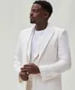 Men's Suits White Slit Mens 3 Pieces Business Casual Groom Prom Elegant Tuxedos For Wedding Groomsmen Men 2023(Blazer Vest Pant)