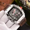 2023 Luxury Men's Watches Male Japan Quartz Movement Silicone For Man Sports des Men Multi-Funktion Quartz 6-Pin Chronograph Watch