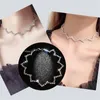 Chaînes tendance Simple chaîne de cou ondulé attraper soudage collier court femme tour de cou usine en gros femme bijoux