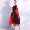 Stage Wear Women Ballroom Dance Jurken Top Grade Red Waltz Performance Kostuums Mesh Long Dress Elegant avondfeestkleding