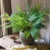 زهور زخرفية 90 سم كبيرة شجرة النخيل Arificial Tropical Tall Plants فرع أوراق مزيفة الأوراق البلاستيكية الخضراء لمتجر الحديقة المنزلية