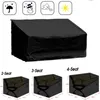 Shade 2 3 4 Seat Black Outdoor Bench Dustproof Cover Waterproof Breathable Garden Multiple Specifications Available211P