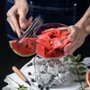 Bols créatifs bol de fruits en verre soupe transparente ronde mignonne cuisinière salade instantanée nouilles outils de cuisine fournitures de cuisine